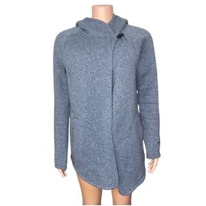 The‎ North Face Women's Crescent Fleece Hooded Wrap Size S/P  Heather Gray